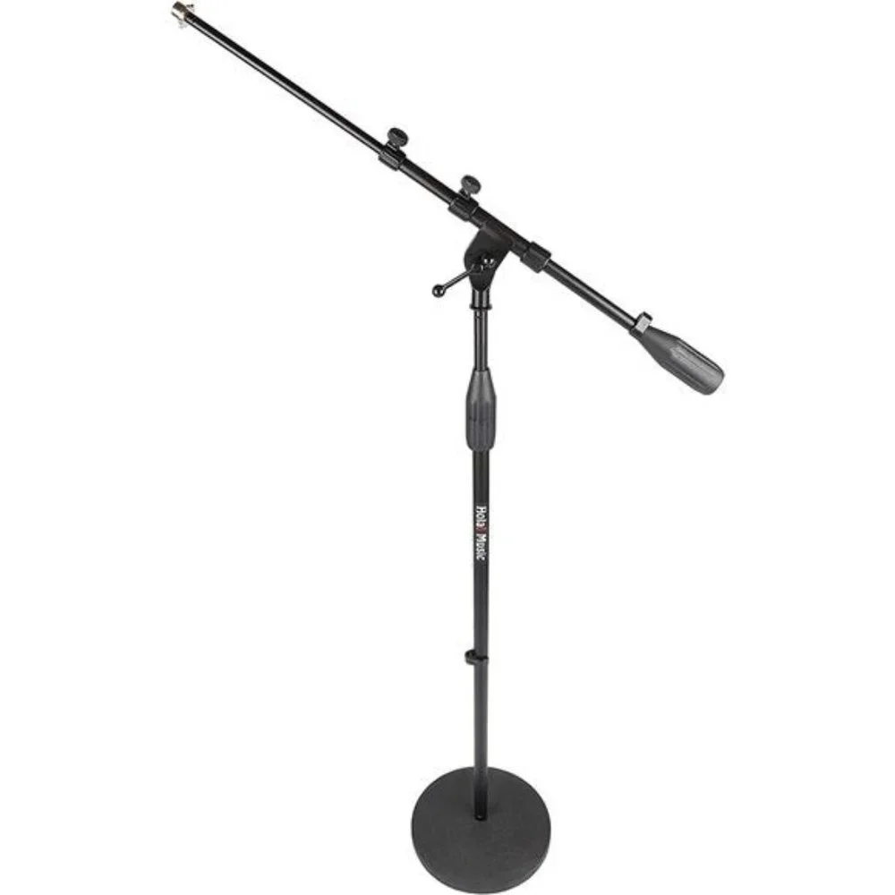 Music Mic Stand w/ Adjustable Height – Weighted Base